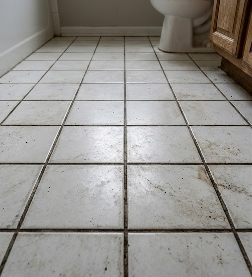 before-tile-grout-cleaning-fayetteville-GA dirty discoloured grout before professional tile and grout cleaning Fayetteville GA